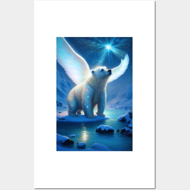 Magical Polar Bear Wishing Upon A Star Wall Art by MyMagicalPlace